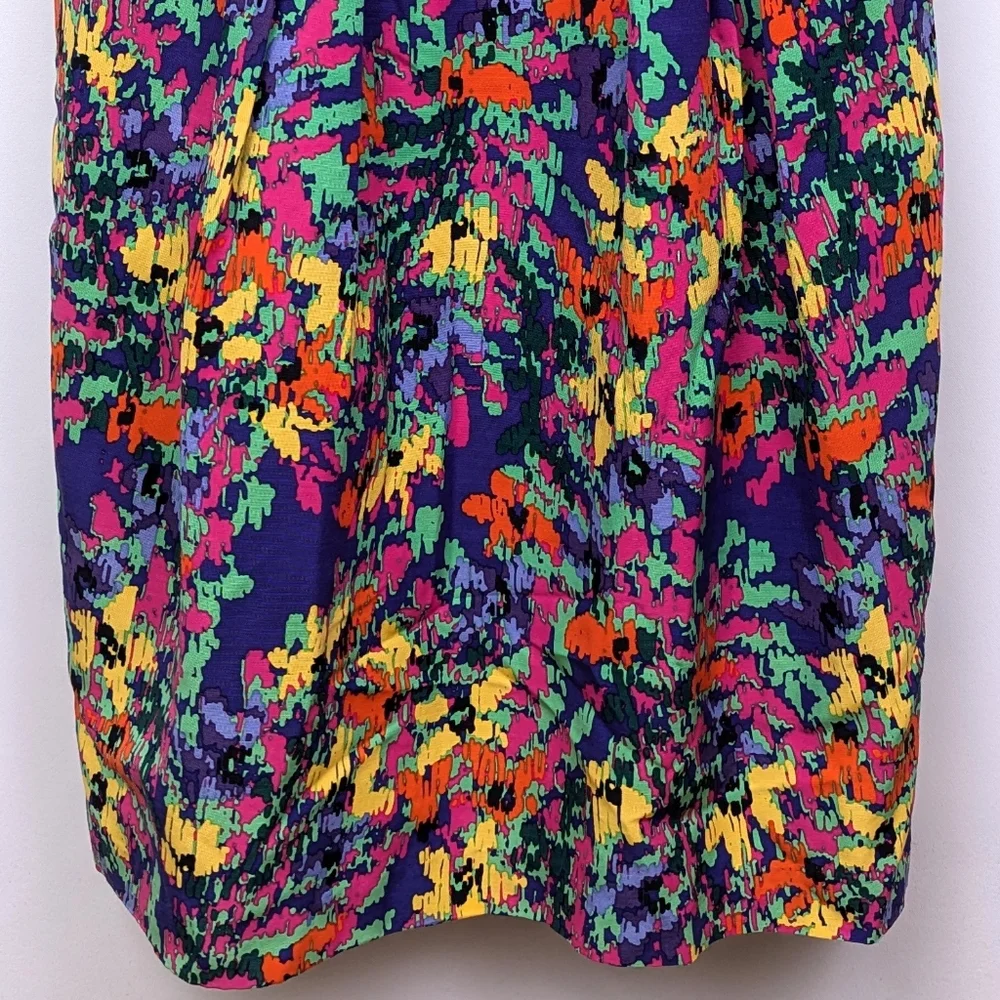 Shoshanna Mini Dress Silk Blend Abstract Floral Print Multicolor Sheath Dress 10 - Picture 6 of 13